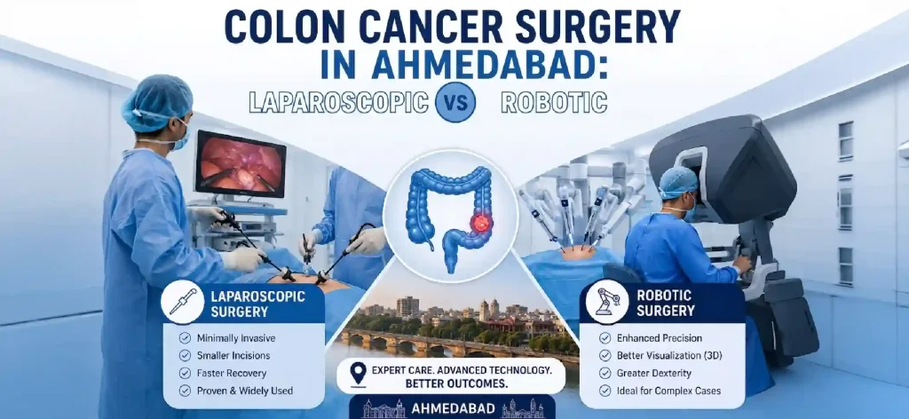 Colon Cancer Surgery in Ahmedabad: Laparoscopic vs Robotic — Which Is Right for You?